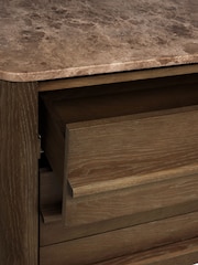 Dark Natural Aviano N. Premium Oak Veneer 6 Drawer Chest - Image 4 of 9
