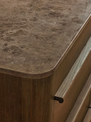 Dark Natural Aviano N. Premium Oak Veneer 6 Drawer Chest - Image 5 of 9