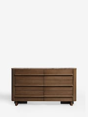 Dark Natural Aviano N. Premium Oak Veneer 6 Drawer Chest - Image 6 of 9