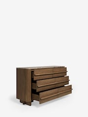 Dark Natural Aviano N. Premium Oak Veneer 6 Drawer Chest - Image 8 of 9