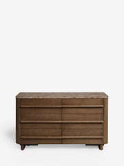 Dark Natural Aviano N. Premium Oak Veneer 6 Drawer Chest - Image 9 of 9