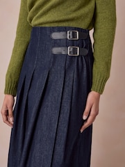 Celtic & Co. Blue Midi Denim Kilt - Image 5 of 8