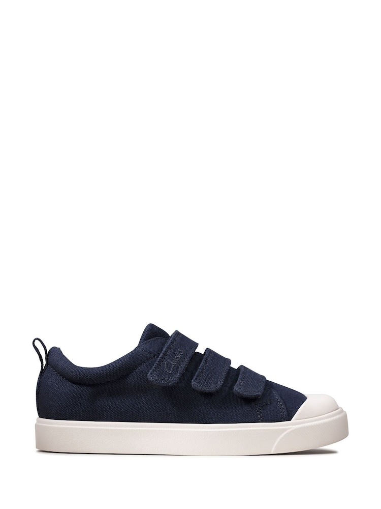 Clarks Blue City Vibe Canvas Shoes - Image 1 of 7