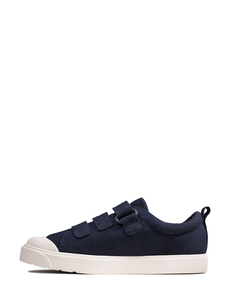 Clarks Blue City Vibe Canvas Shoes - Image 2 of 7