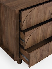 Dark Natural Arches 6 Drawer Wide Chest - Image 10 of 10