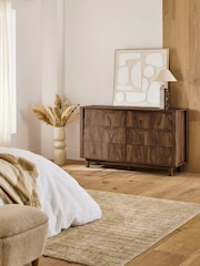 Dark Natural Arches 6 Drawer Wide Chest - Image 4 of 10
