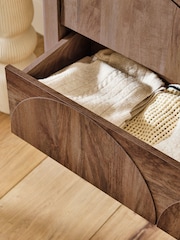 Dark Natural Arches 6 Drawer Wide Chest - Image 5 of 10