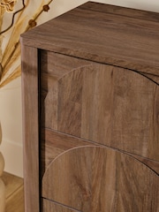 Dark Natural Arches 6 Drawer Wide Chest - Image 6 of 10
