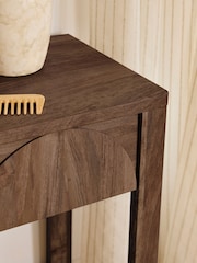 Dark Natural Arches 2 Drawer Console Dressing Table - Image 5 of 8