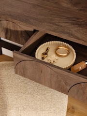 Dark Natural Arches 2 Drawer Console Dressing Table - Image 6 of 8