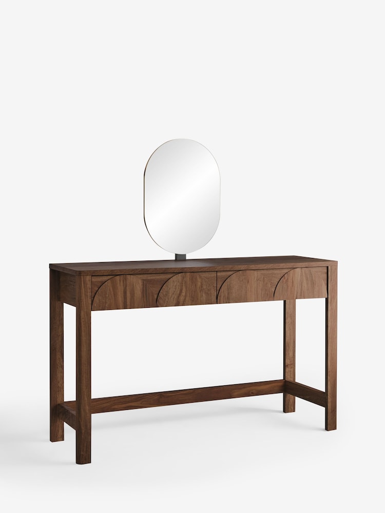 Dark Natural Arches 2 Drawer Console Dressing Table - Image 8 of 8 Dark Natural Arches 2 Drawer Console Dressing Table - Image 8 of 8