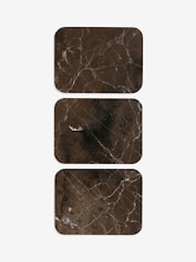 Dark Natural Valencia Marble and Mango Wood 2 Drawer Bedside Table - Image 8 of 9