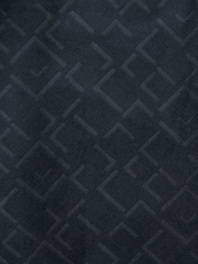 Navy Blue Slim Fit Patterned Velvet Blazer - Image 11 of 11