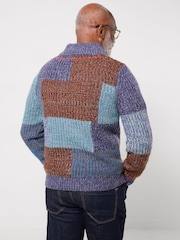 Joe Browns Perfect Patchwork Funnel Neck Jumper - Larawan 4 ng 7