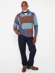 Joe Browns Perfect Patchwork Funnel Neck Jumper - Larawan 5 ng 7