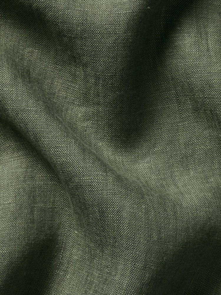 Charles Tyrwhitt Green Pure Linen Short Sleeve Shirt - Image 5 of 5 Charles Tyrwhitt Green Pure Linen Short Sleeve Shirt - Image 5 of 5