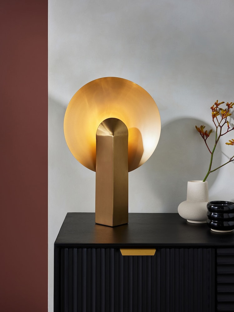 MADE.COM Brass Axel Table Lamp - Image 1 of 3
