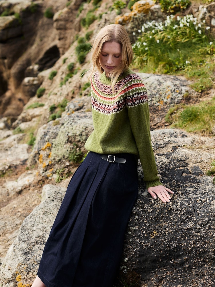 Celtic & Co. Green Harley Of Scotland Highlands Crew Neck Jumper - Image 1 of 8