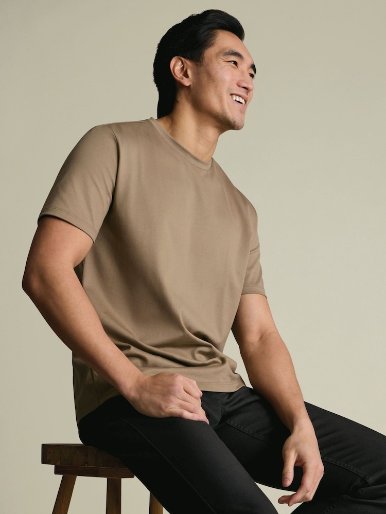 Charles Tyrwhitt Natural Short Sleeve T-Shirt - Image 2 of 6