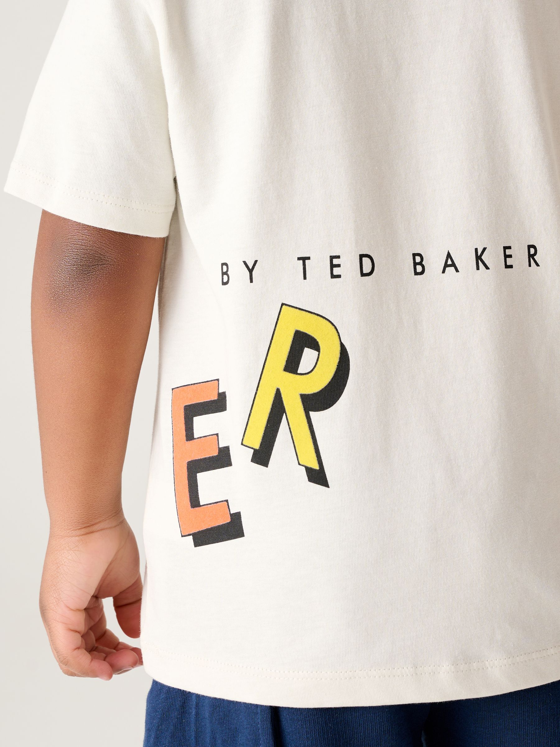 Buy Baker by Ted Baker Stone 100% Cotton Dinosaur Graphic T-Shirt from Next  Luxembourg