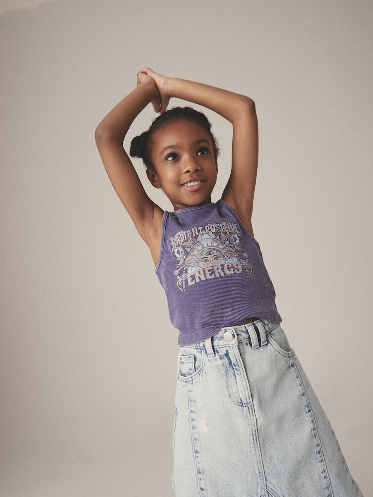 Purple Celestial Graphic Boxy Vest (3-16yrs) - Image 2 of 7