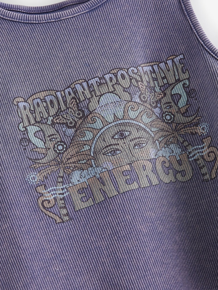 Purple Celestial Graphic Boxy Vest (3-16yrs) - Image 7 of 7