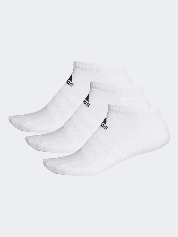 adidas White Adult Cushioned Low-Cut Socks 3 Pack - Image 1 of 2