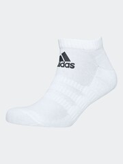 adidas White Adult Cushioned Low-Cut Socks 3 Pack - Image 2 of 2