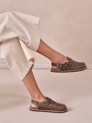 Celtic & Co. Brown Welt Sole Slingback Clogs - Image 1 of 7