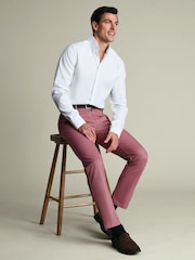 Charles Tyrwhitt Pink Ultimate Non-Iron Chino Trousers - Image 2 of 6