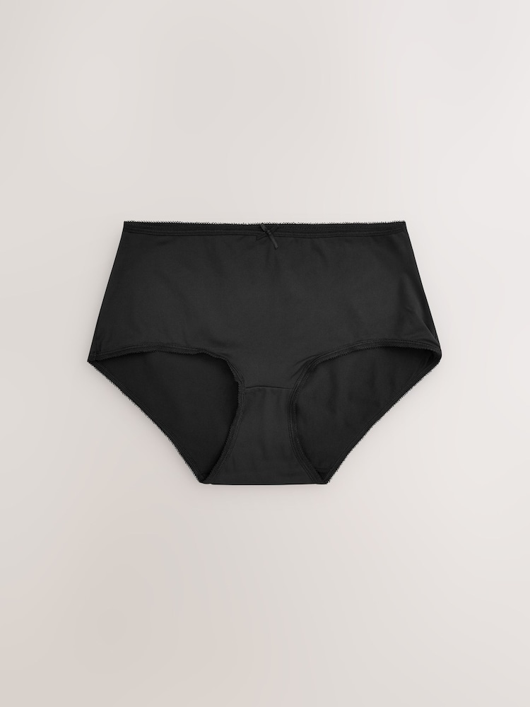 Black Midi Microfibre Knickers 5 Pack - Image 6 of 6