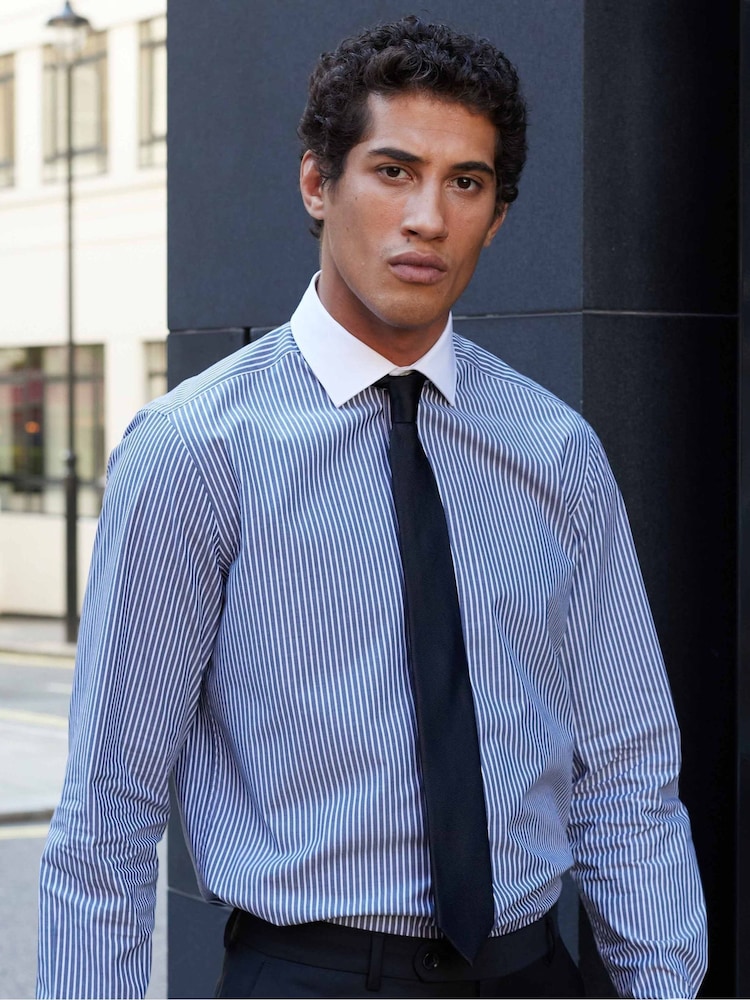 Savile Row Company Fine Twill Skinny Silk Black Tie - Image 2 of 4 Savile Row Company Fine Twill Skinny Silk Black Tie - Image 2 of 4
