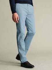 Charles Tyrwhitt Blue Ultimate Non-Iron Chino Trousers - Image 1 of 6
