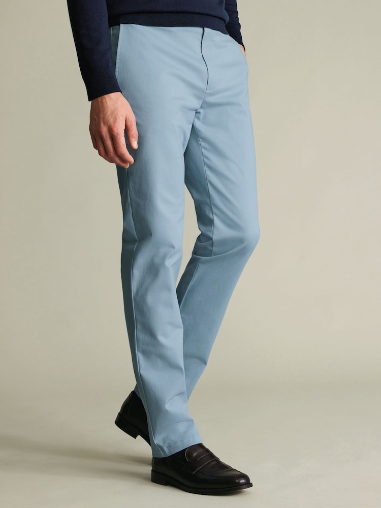 Charles Tyrwhitt Blue Ultimate Non-Iron Chino Trousers - Image 1 of 6