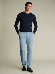 Charles Tyrwhitt Blue Ultimate Non-Iron Chino Trousers - Image 3 of 6