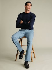 Charles Tyrwhitt Blue Ultimate Non-Iron Chino Trousers - Image 4 of 6