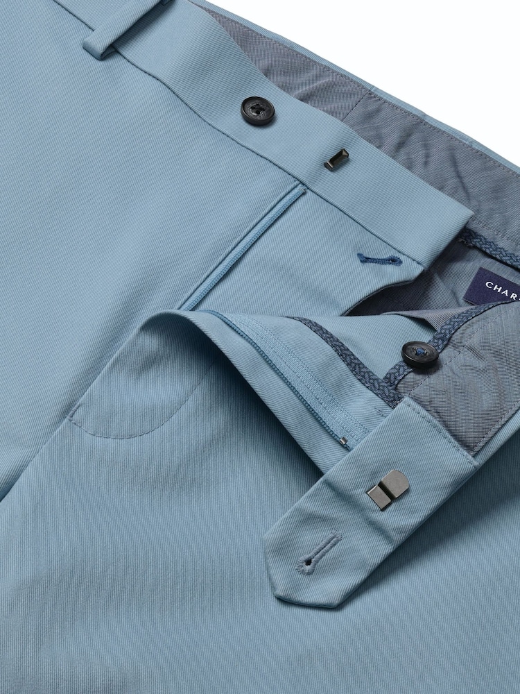 Charles Tyrwhitt Blue Ultimate Non-Iron Chino Trousers - Image 6 of 6