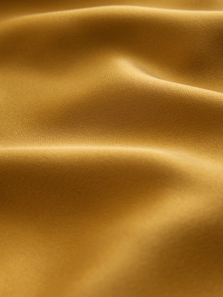 CERENE Iris Gold Satin Asymmetric Short Sleeve Cape Top - Image 11 of 11