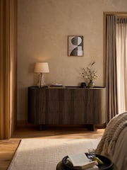 Dark Natural Nomad Curve 6 Drawer Wide Chest - Image 4 of 10