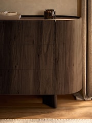 Dark Natural Nomad Curve 6 Drawer Wide Chest - Image 5 of 10