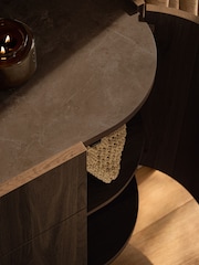 Dark Natural Nomad Curve 6 Drawer Wide Chest - Image 6 of 10