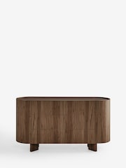 Dark Natural Nomad Curve 6 Drawer Wide Chest - Image 7 of 10