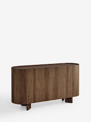Dark Natural Nomad Curve 6 Drawer Wide Chest - Image 9 of 10
