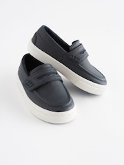 Navy Standard Fit (F) Penny Loafers - Image 1 of 6