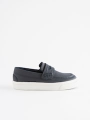 Navy Standard Fit (F) Penny Loafers - Image 2 of 6