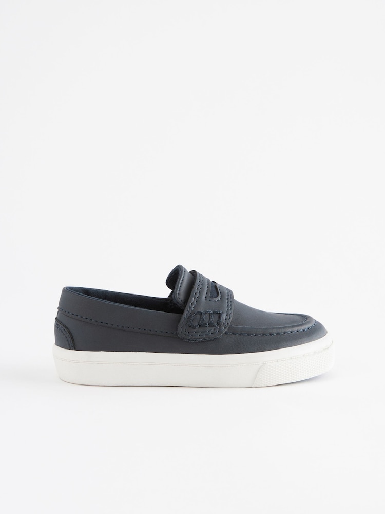 Navy Standard Fit (F) Penny Loafers - Image 2 of 6