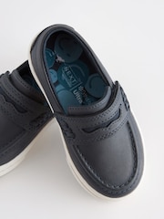 Navy Standard Fit (F) Penny Loafers - Image 5 of 6