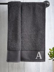 Grey Alphabet Bath Towel - Image 1 of 2