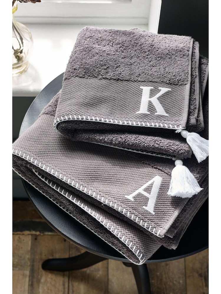 Grey Alphabet Bath Towel - Image 2 of 2