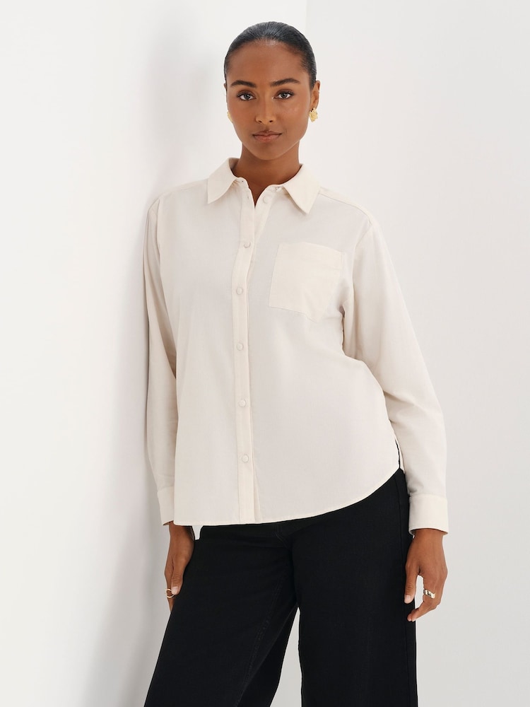 كريم - Finery Raquel Corduroy Long Sleeve Shirt - صورة 1 من 5 كريم - Finery Raquel Corduroy Long Sleeve Shirt - صورة 1 من 5